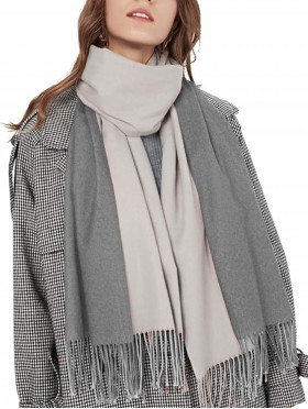 Cashmere Feeling Double Sided Solid Color Premium Scarf